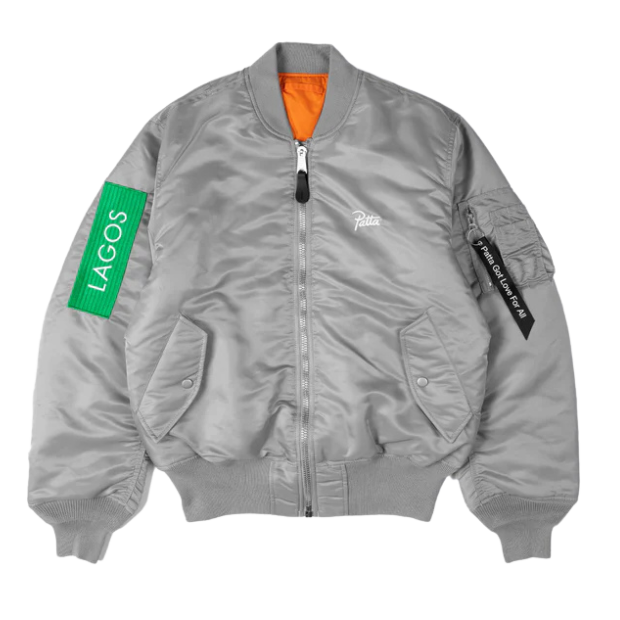 Patta x Alpha Industries MA-1 Celebration Jacket Limited Edition Silver