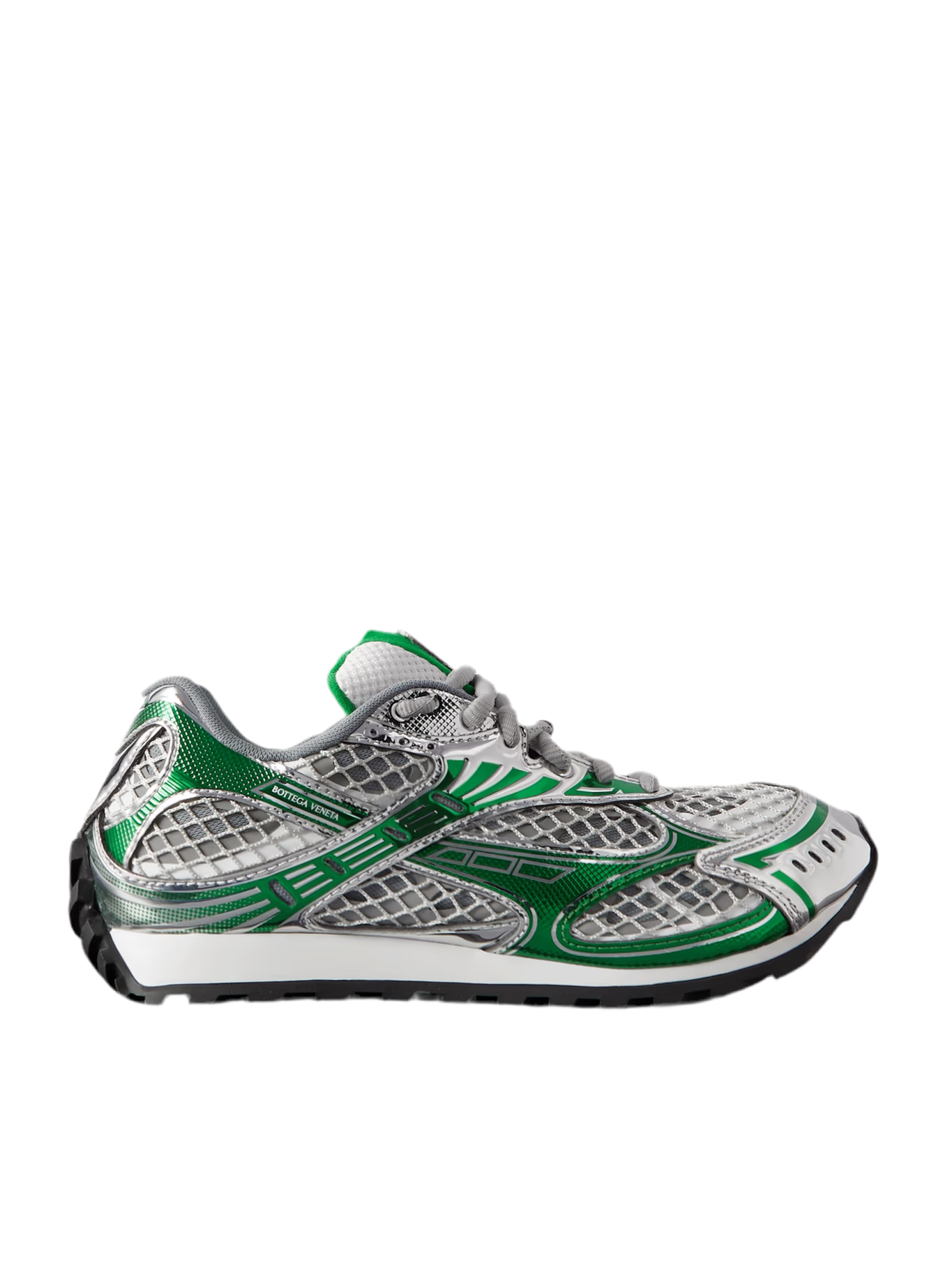 BOTTEGA VENETA “Silver & Green Orbit Sneakers”