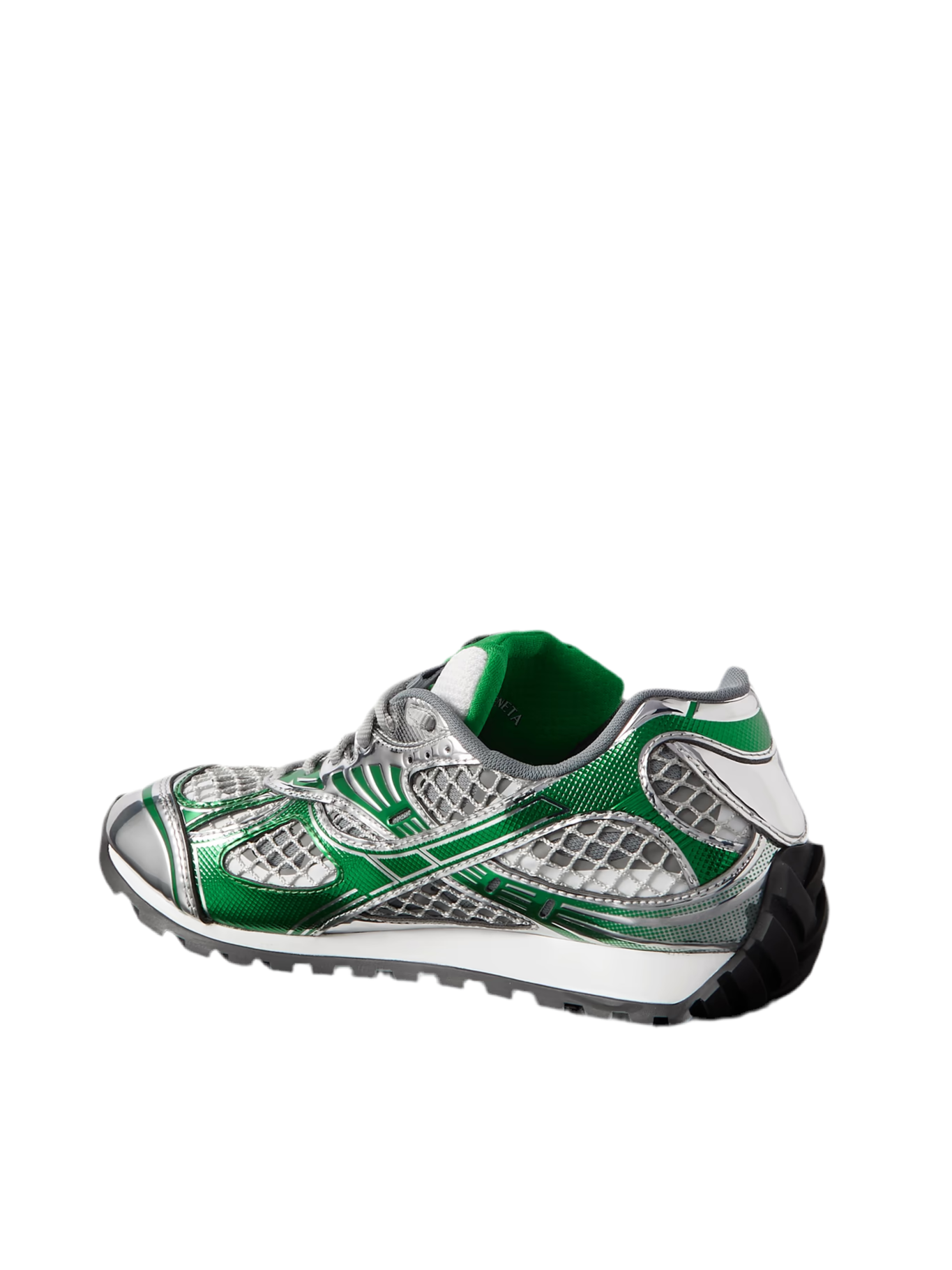 BOTTEGA VENETA “Silver & Green Orbit Sneakers”